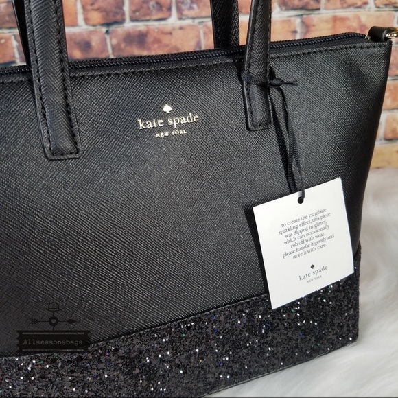 kate spade Bags Kate Spade Ina Greta Court Black Glitter Crossbody